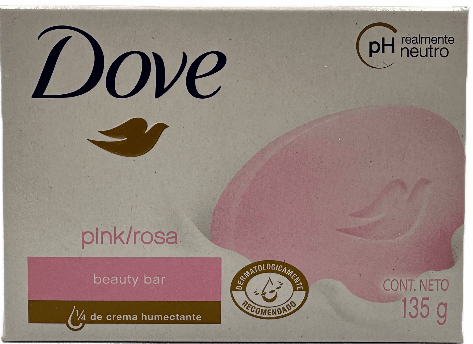 Dove Pink Beauty Bar: 1/4 Moisturizing Cream for Soft Skin | 135g