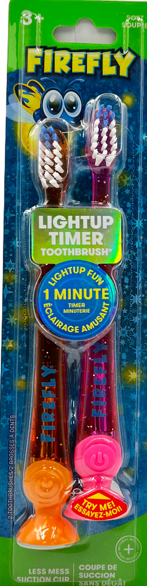 Firefly - Lightup Timer Toothbrush - 2 ct