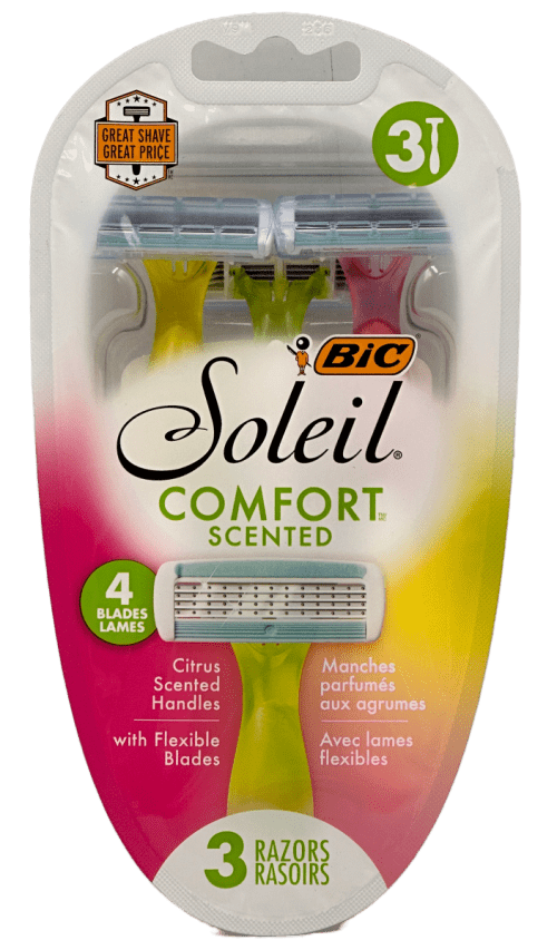 Soleil Comfort Citrus Scented Razors – 3 Pack