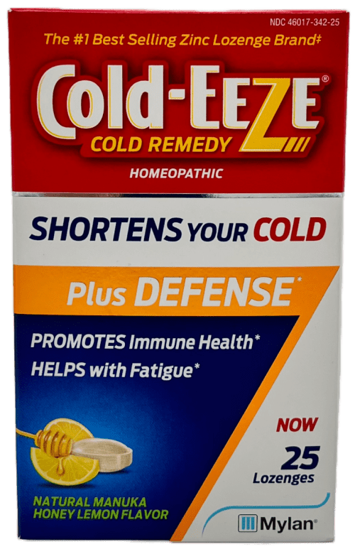 Cold-Eeze Lozenges: Natural Cold Relief in 25 Honey Lemon Doses