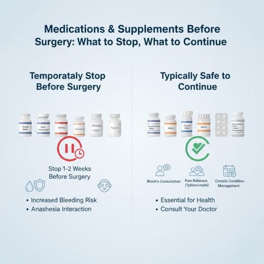 Medications to stop before surgery